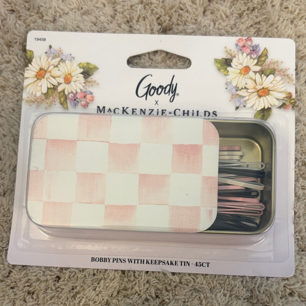 Goody x Mackenzie Childs Bobby pins with keepsake tin